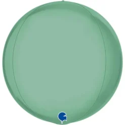 Stor Globe Folieballong Platinum Tiffany