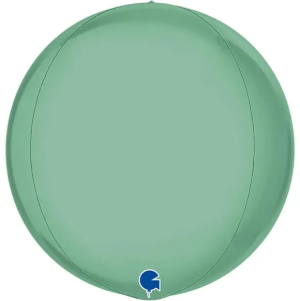 Stor Globe Folieballong Platinum Tiffany