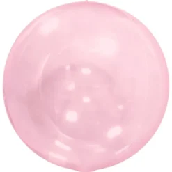 Stor Globe Folieballong Transparent Rosa