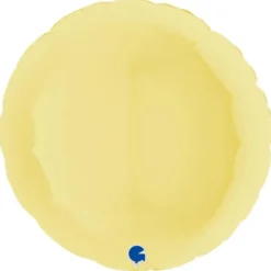 Stor Rund Folieballong Pastellgul Matt