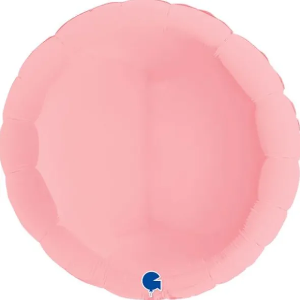 Stor Rund Folieballong Pastellrosa Matt