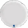 Stor Rund Folieballong Satin Vit