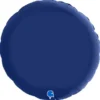 Stor Rund Folieballong Satin Navy Blå