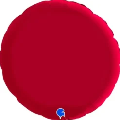 Stor Rund Folieballong Satin Cherry