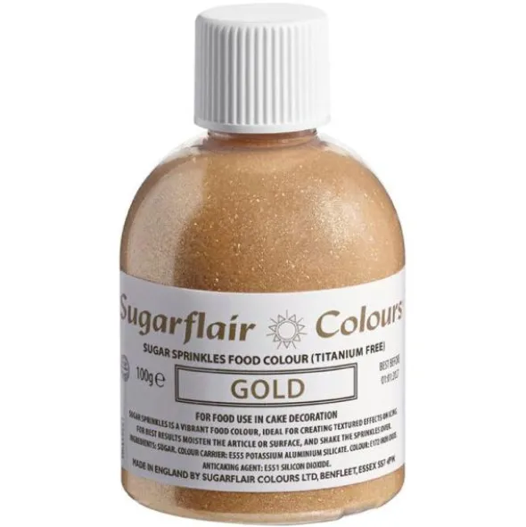 Sugarflair Färgat Socker Guld
