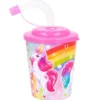 Sugrörsmugg Enhörningar 300 ml 10 cm