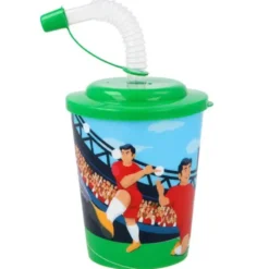 Sugrörsmugg Fotboll 300 ml 10 cm