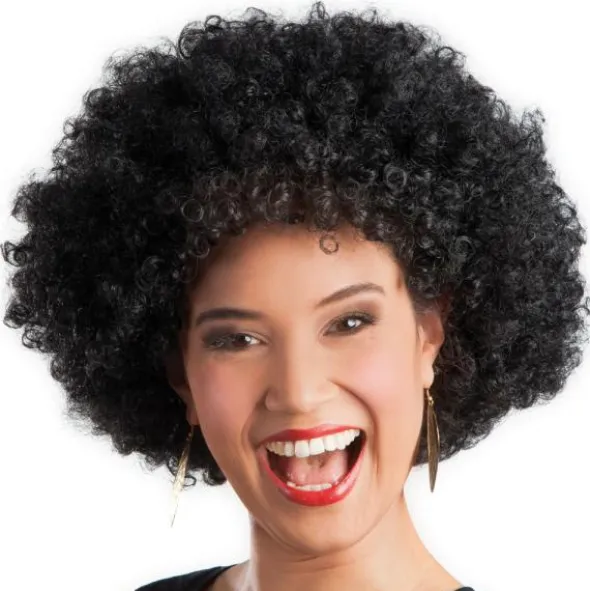 Svart Afro Peruk
