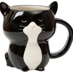 Svartvit Katt Mugg