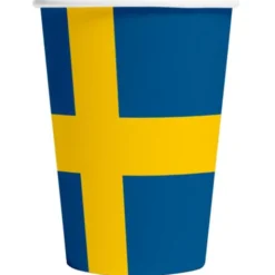 Svenska Flaggan Pappersmuggar 21 cl 8-pack