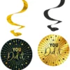 Swirls You Did It Guld/Svart 4-pack