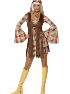 70-tals Hippie Maskeraddräkt Medium (Medium (40-42))