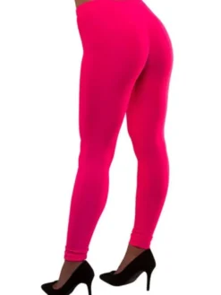 80-tals Leggings Neonrosa (Small)