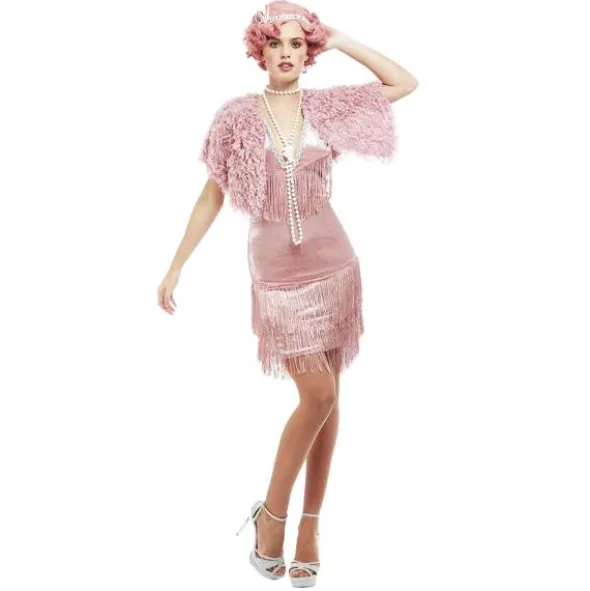 20-tals Vintage Flapper Maskeraddräkt Deluxe (Small)