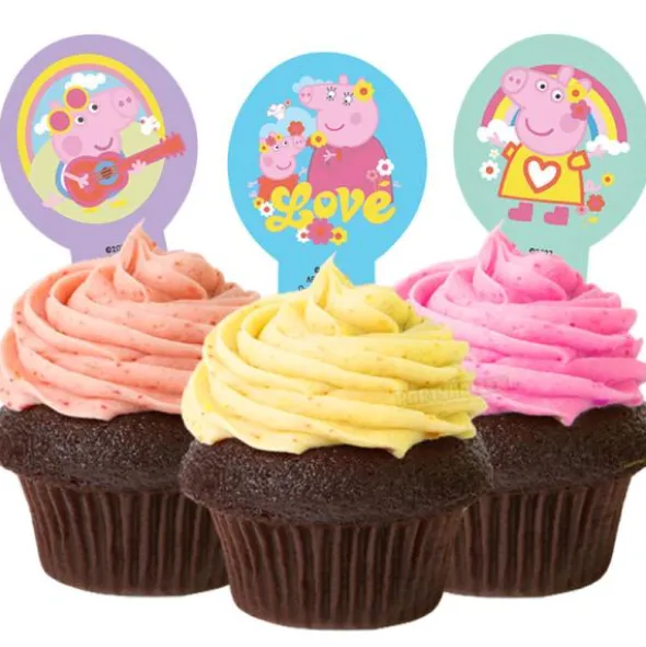 Ätbara Cupcake Dekorationer Greta Gris 20-pack
