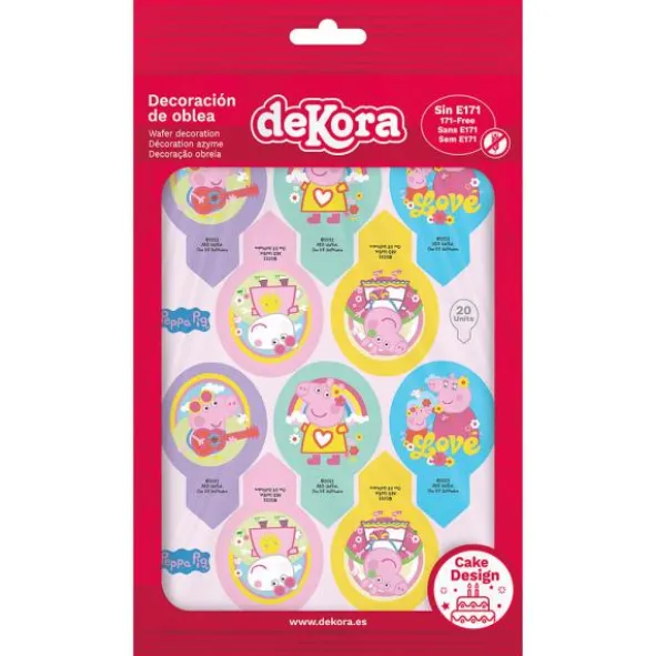 Ätbara Cupcake Dekorationer Greta Gris 20-pack