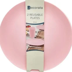 Återanvändbara Tallrikar Rosa Decorata