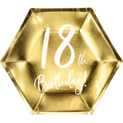 18th Birthday Assietter Guld