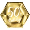 50th Birthday Assietter Guld