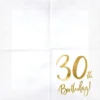 30th Birthday Servetter Guld