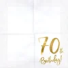70th Birthday Servetter Guld