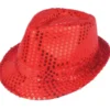 Trilby Hatt Röda Paljetter