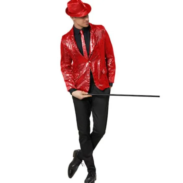 Trilby Hatt Röda Paljetter