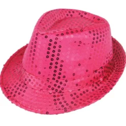 Trilby Hatt Rosa Paljetter