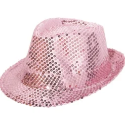Trilby Hatt Rosapaljetter