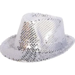 Trilby Hatt Silverpaljetter