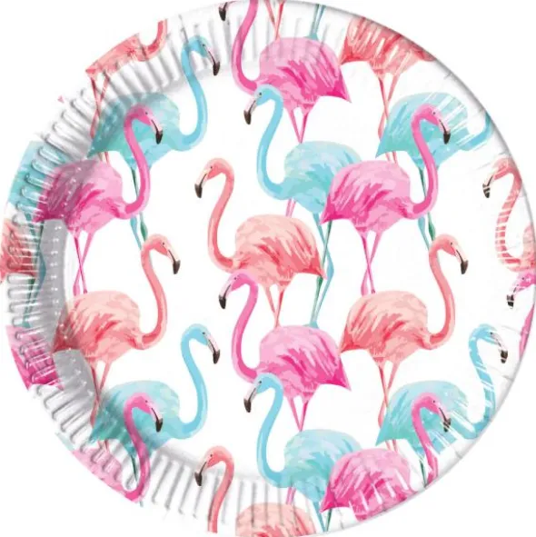 Tropical Flamingo Papperstallrikar