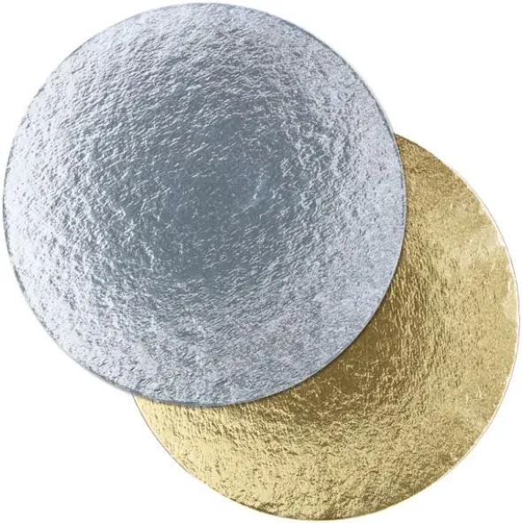 Tårtbrickor 24 cm Guld och Silver 100-pack