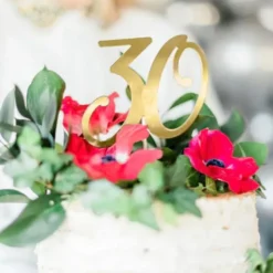 Tårtdekoration 30 Guld
