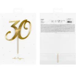 Tårtdekoration 30 Guld