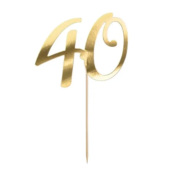 Tårtdekoration 40 Guld