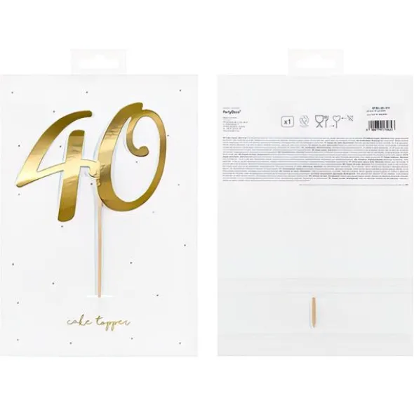 Tårtdekoration 40 Guld