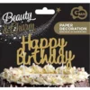 Tårtdekoration Happy Birthday Guld