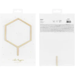 Tårtdekoration Hexagon Trä