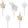 Tårtljus Elefant & Stjärnor 5-pack