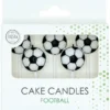 Tårtljus Fotboll 2,4 cm 5-pack