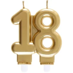 Tårtljus 18 Guld