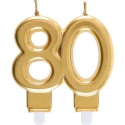 Tårtljus 80 Guld