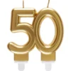 Tårtljus 50 Guld