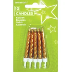 Tårtljus Guld Spiral