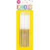 Tårtljus Guld/Vit 12-Pack