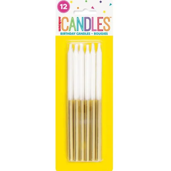 Tårtljus Guld/Vit 12-Pack