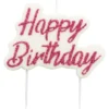 Tårtljus Happy Birthday Rosa