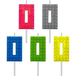 Tårtljus Legoblock (Siffra 0)