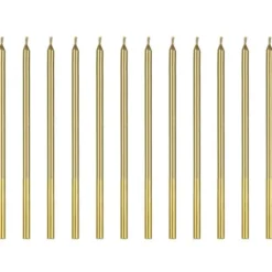 Tårtljus Långa Guld 12-pack
