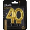Tårtljus 40 Metallic Guld